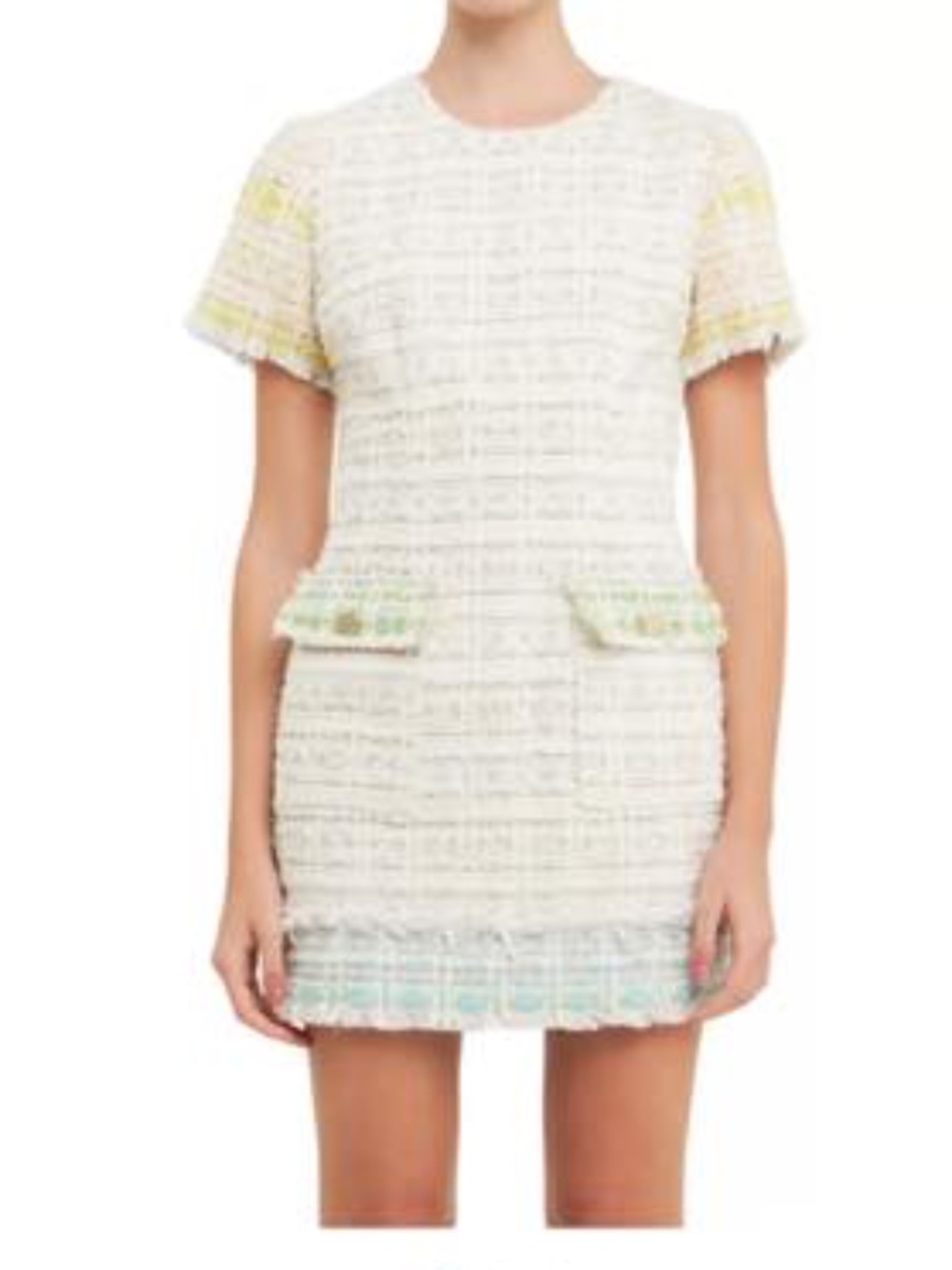 NWT - ENDLESS ROSE - PASTEL TWEED DRESS - SIZE M